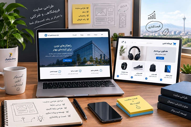 هزینه طراحی سایت در سال 1405 ، هزینه طراحی سایت در رشت